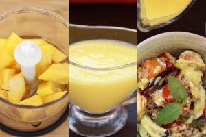 Ensalada de quinoa con salsa de mango