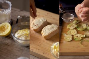 Pintxo de salmón con alcachofas