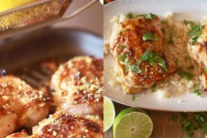 Contramuslos de pollo con miel, jengibre y un toque de lima