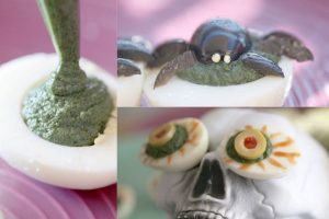 Huevos rellenos para Halloween