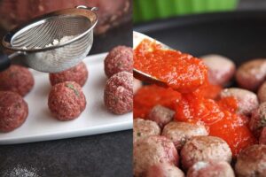 espaguetis con albóndigas