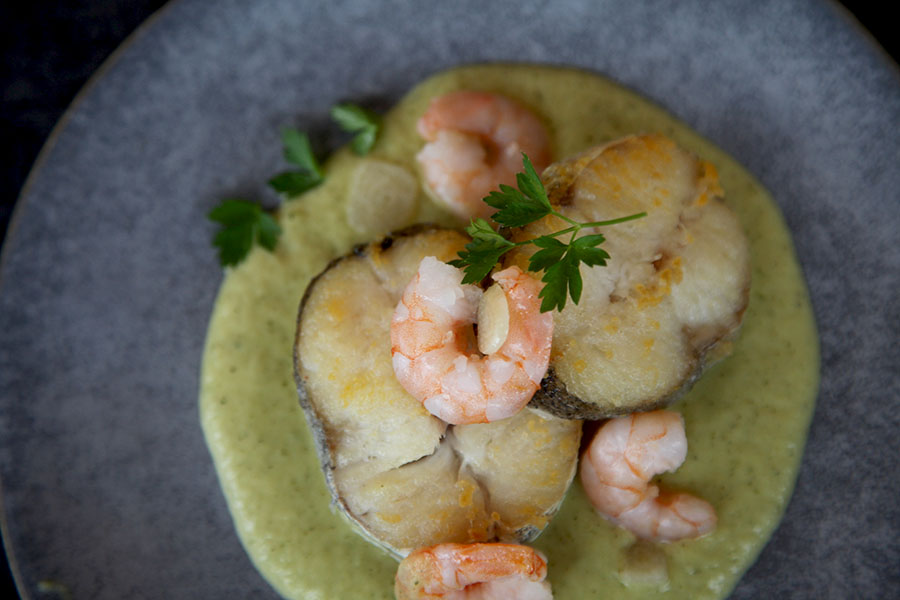 Merluza con gambas